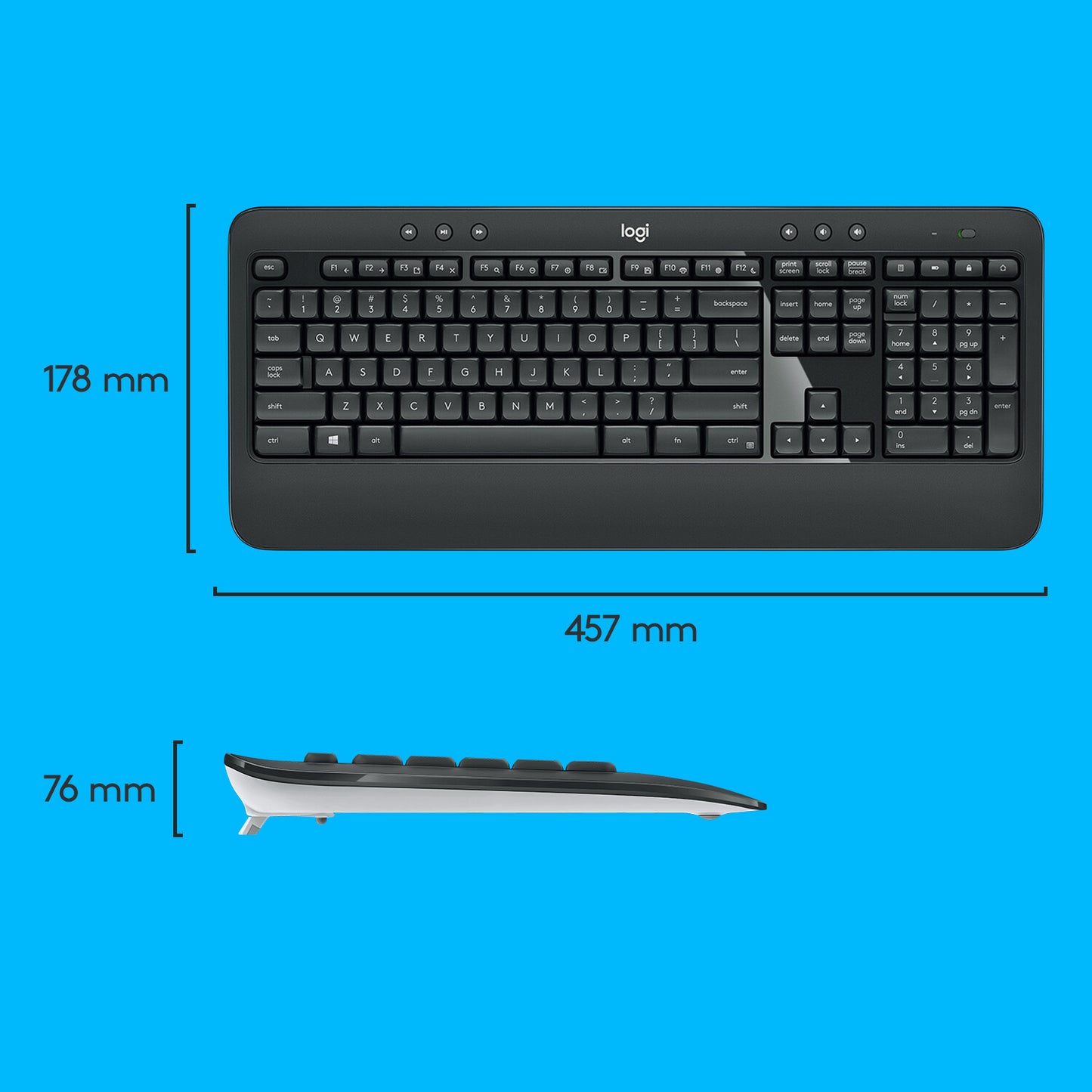 Logitech 920-008685 tangentbord Mus inkluderad Universal RF Trådlös QWERTY Amerikanskt internationellt Svart, Vit