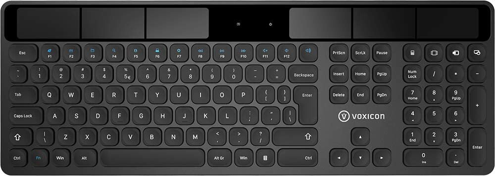 Voxicon DK-SO2WL-B/INT tangentbord Universal RF Trådlös QWERTY Amerikanskt internationellt Svart