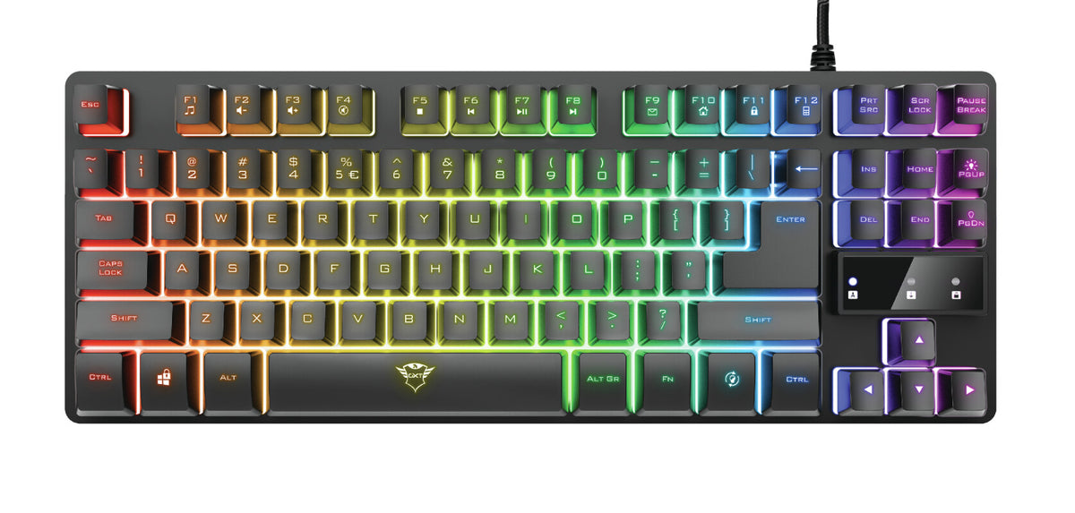 Trust GXT 794 tangentbord Mus inkluderad Spela USB QWERTZ tyska Svart