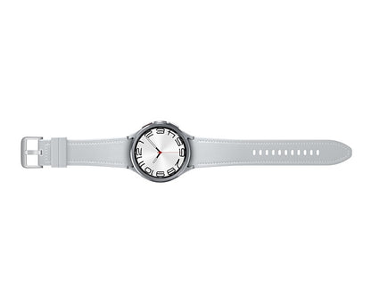 Samsung Galaxy Watch6 Classic Watch6 Classic 3,81 cm (1.5") OLED 47 mm Digital 480 x 480 pixlar Pekskärm Silver Wi-Fi GPS