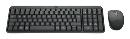 Logitech MK250 Compact Bluetooth Wireless Combo tangentbord Mus inkluderad Universal Trådlös RF + Bluetooth QWERTZ tyska grafit