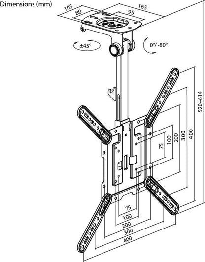 Goobay 70824 tv-fäste 139,7 cm (55")