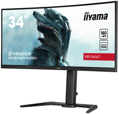 iiyama G-MASTER GCB3481WQSU-B1 platta pc-skärmar 86,4 cm (34") 3440 x 1440 pixlar UltraWide Quad HD LCD Svart