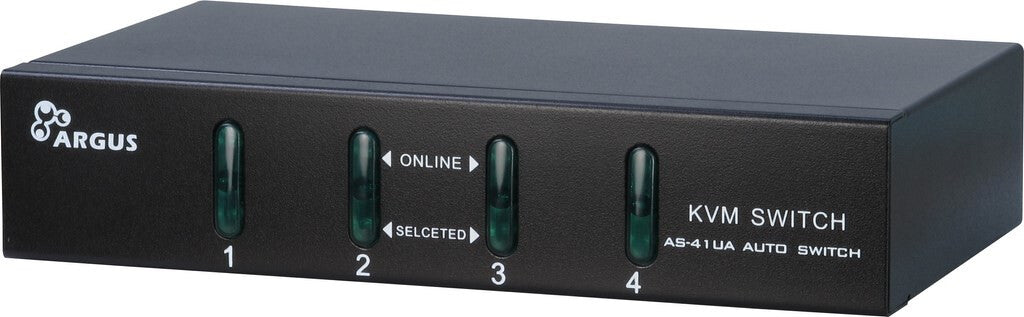 Inter-Tech KVM-AS-41UA KVM-switchar Svart