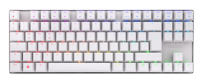 CHERRY MX 8.2 TKL Wireless RGB tangentbord Spela USB + RF Wireless + Bluetooth QWERTZ tyska Vit