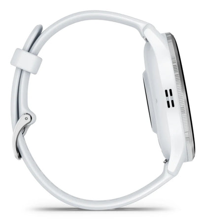 Garmin Venu 3 3,56 cm (1.4") AMOLED 45 mm Digital 454 x 454 pixlar Pekskärm Silver, Vit Wi-Fi GPS
