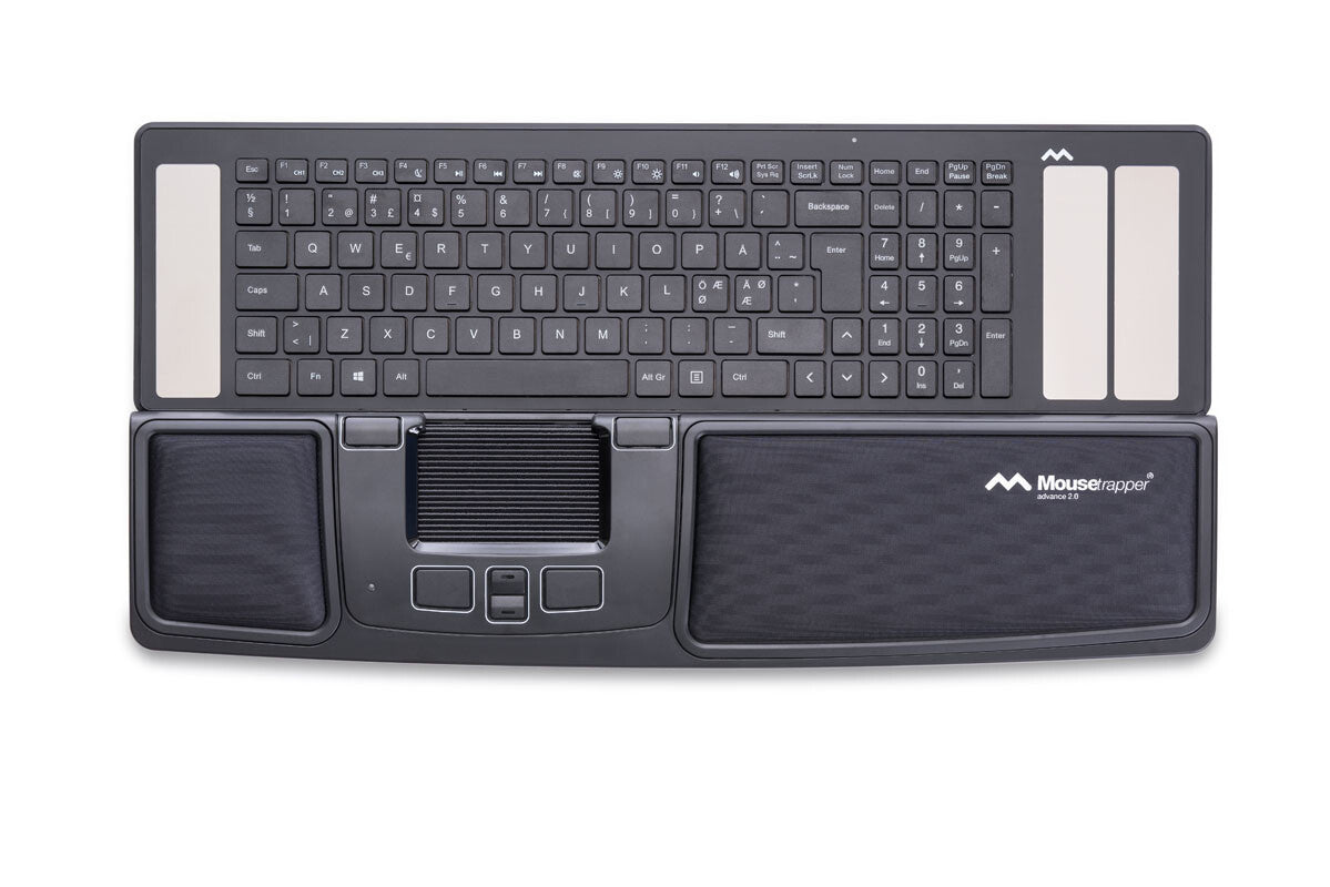 Mousetrapper Advance 2.0 & Type tangentbord Kontor USB + Bluetooth QWERTY Nordic Svart
