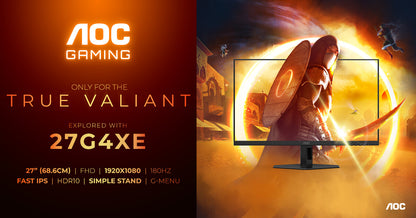 AOC 27G4XE platta pc-skärmar 68,6 cm (27") 1920 x 1080 pixlar Full HD LCD Svart, Grå