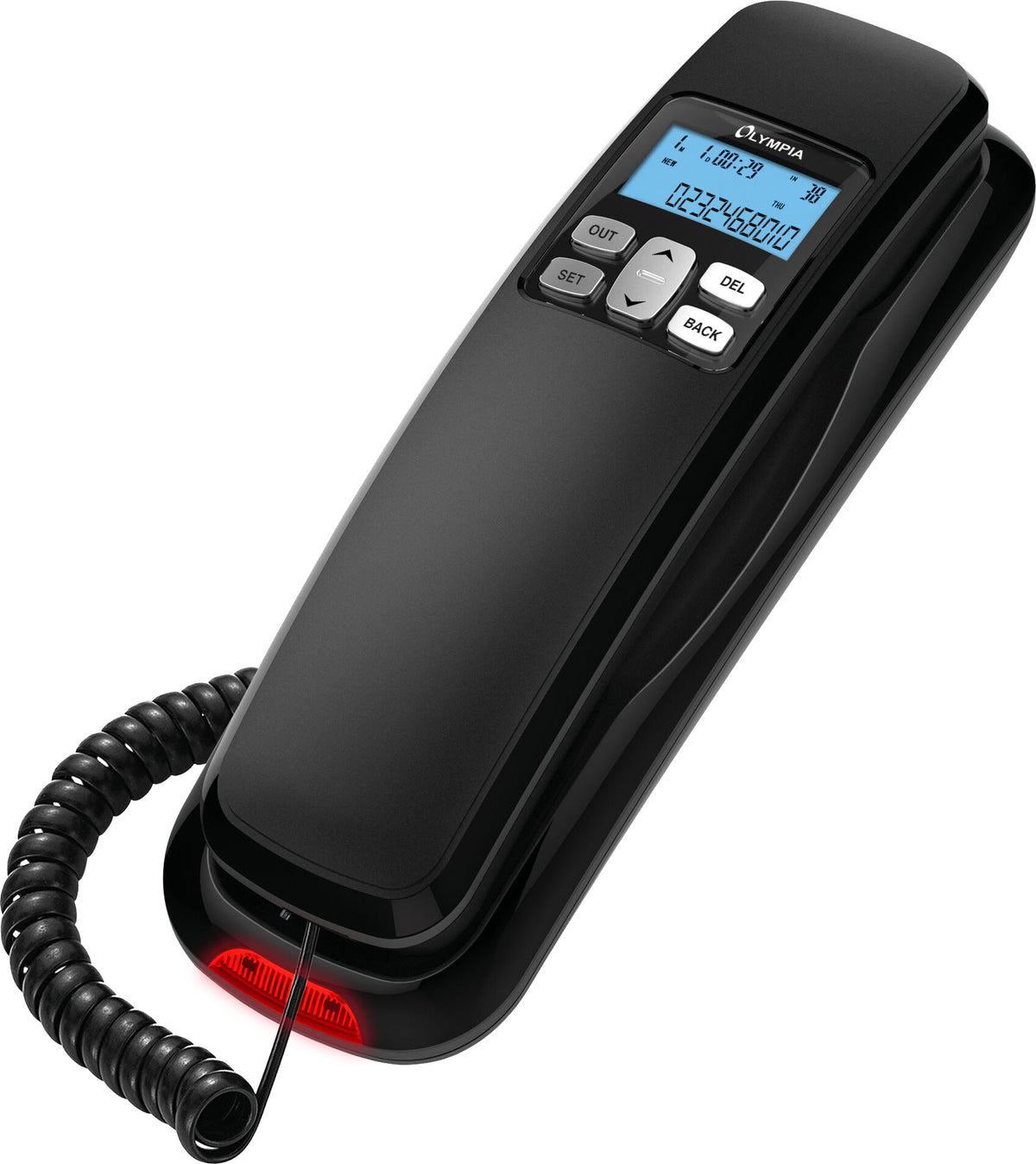 Olympia 4510 Analog telefon Svart, Röd