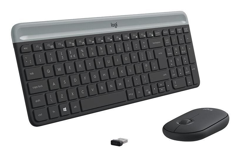 Logitech 920-009204 tangentbord Mus inkluderad Universal RF Trådlös QWERTY Amerikanskt internationellt grafit