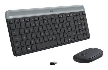 Logitech 920-009204 tangentbord Mus inkluderad Universal RF Trådlös QWERTY Amerikanskt internationellt grafit