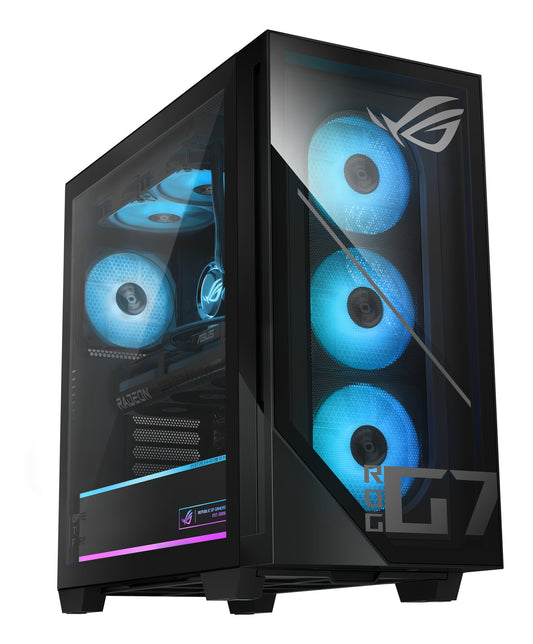 ASUS ROG G700 GM700TZ-R8700F092W AMD Ryzen™ 7 8700F 32 GB DDR5-SDRAM 2 TB SSD NVIDIA GeForce RTX 5070 Ti Windows 11 Home Tower PC Svart