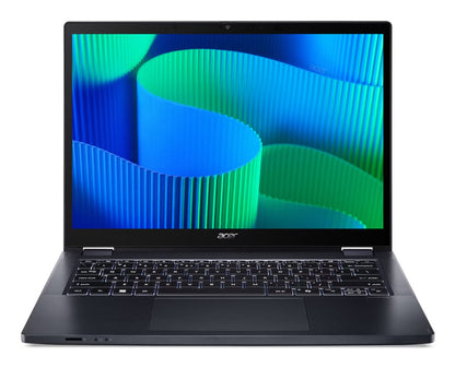 Acer TravelMate TMP414RN-54-TCO-5496 Intel Core Ultra 5 125U Hybrid (2-i-1) 35,6 cm (14") Pekskärm WUXGA 16 GB DDR5-SDRAM 512 GB SSD Wi-Fi 6E (802.11ax) Windows 11 Pro Blå