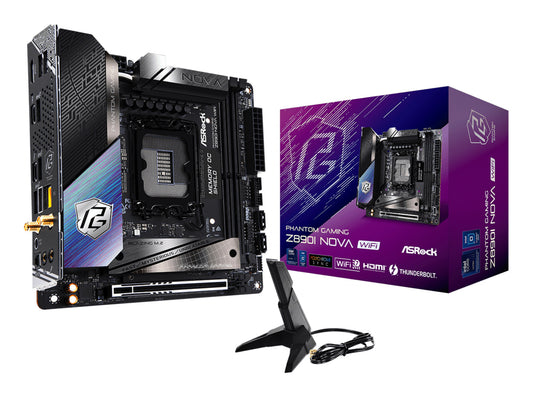 Asrock Phantom Gaming Z890I Nova WiFi Intel Z890 LGA 1851 (Socket V1) Mini-ITX