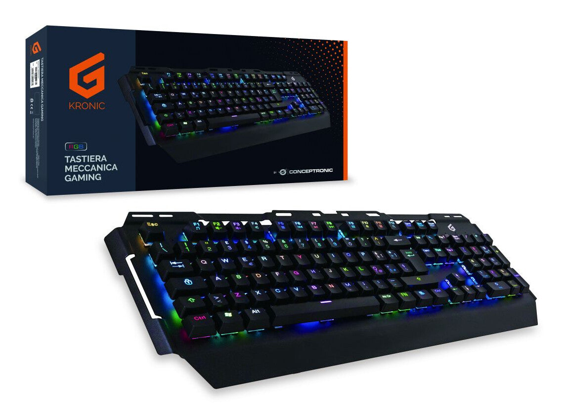 Conceptronic KRONIC tangentbord Spela USB QWERTY Italiensk Svart