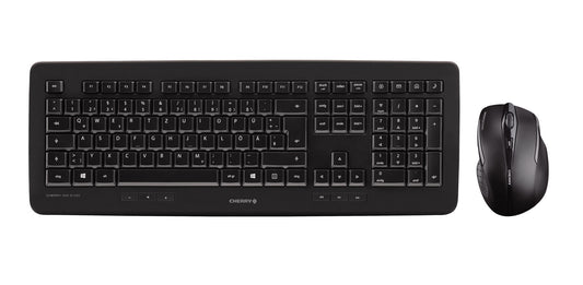 CHERRY DW 5100 tangentbord Mus inkluderad Universal RF Trådlös AZERTY Belgiskt Svart