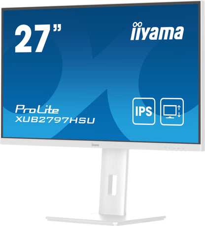 iiyama ProLite XUB2797HSU-W2 platta pc-skärmar 68,6 cm (27") 1920 x 1080 pixlar Full HD LED Vit