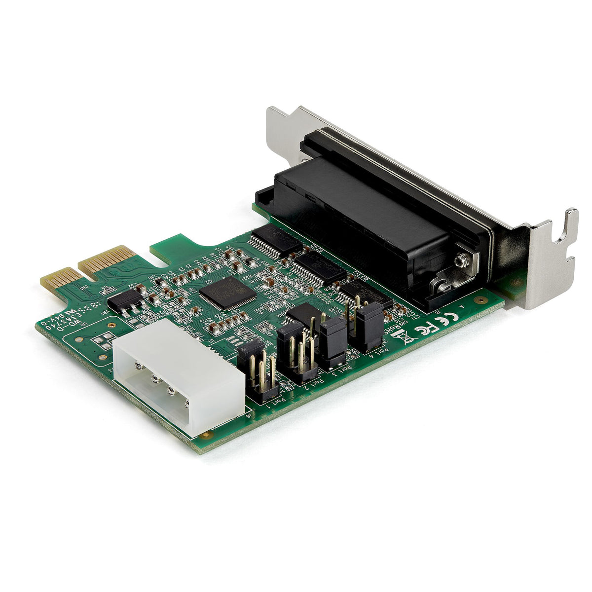 StarTech.com PCI Express RS232 seriell kortadapter med 4 portar - 16950 UART - Lågprofil