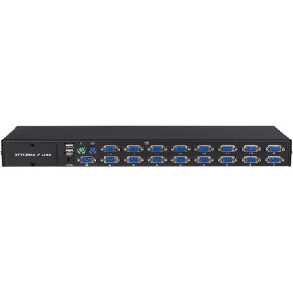 Inter-Tech KVM AS-3116DU VGA KVM-switchar Rackmontering Svart