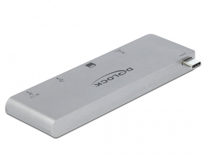 DeLOCK 64078 dockningsstationer för bärbara datorer USB 3.2 Gen 1 (3.1 Gen 1) Type-C Grå