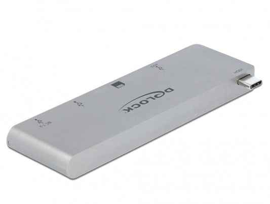 DeLOCK 64078 dockningsstationer för bärbara datorer USB 3.2 Gen 1 (3.1 Gen 1) Type-C Grå