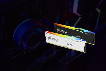 Kingston Technology FURY Beast RGB RAM-minnen 16 GB 1 x 16 GB DDR5 6400 MT/s 288-pin DIMM ECC