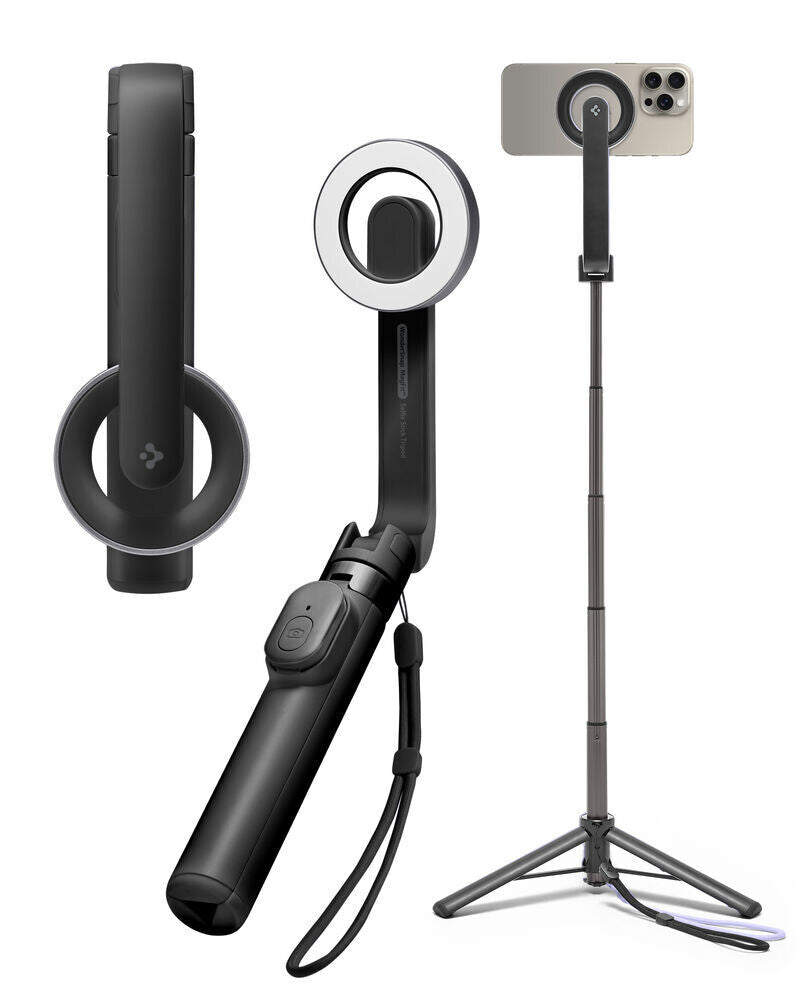 Spigen MagSafe Tripod Selfie Stick selfiepinne Smartphone Svart