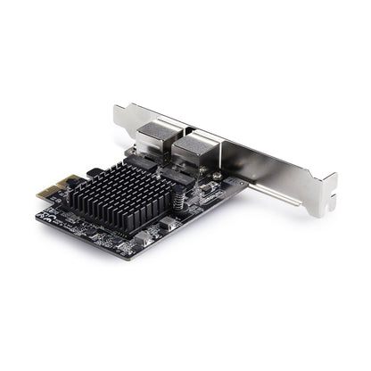 StarTech.com 2-ports 5G Gigabit PCIe-kortadapter för nätverk, 5G/2,5G/1G/100M/10M PCI Express LAN-kort, Realtek RTL8126, Windows och Linux, TAA-kompatibelt