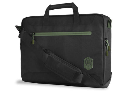 STM STM-117-393P-01 väskor bärbara datorer 40,6 cm (16") Portfölj Svart, Grön