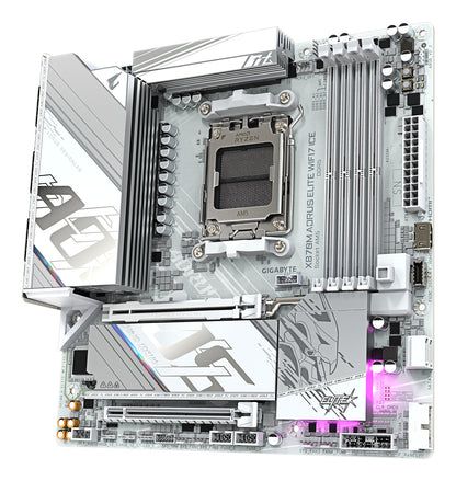 GIGABYTE X870M AORUS ELITE WIFI7 ICE AMD X870 AM5-sockel micro ATX