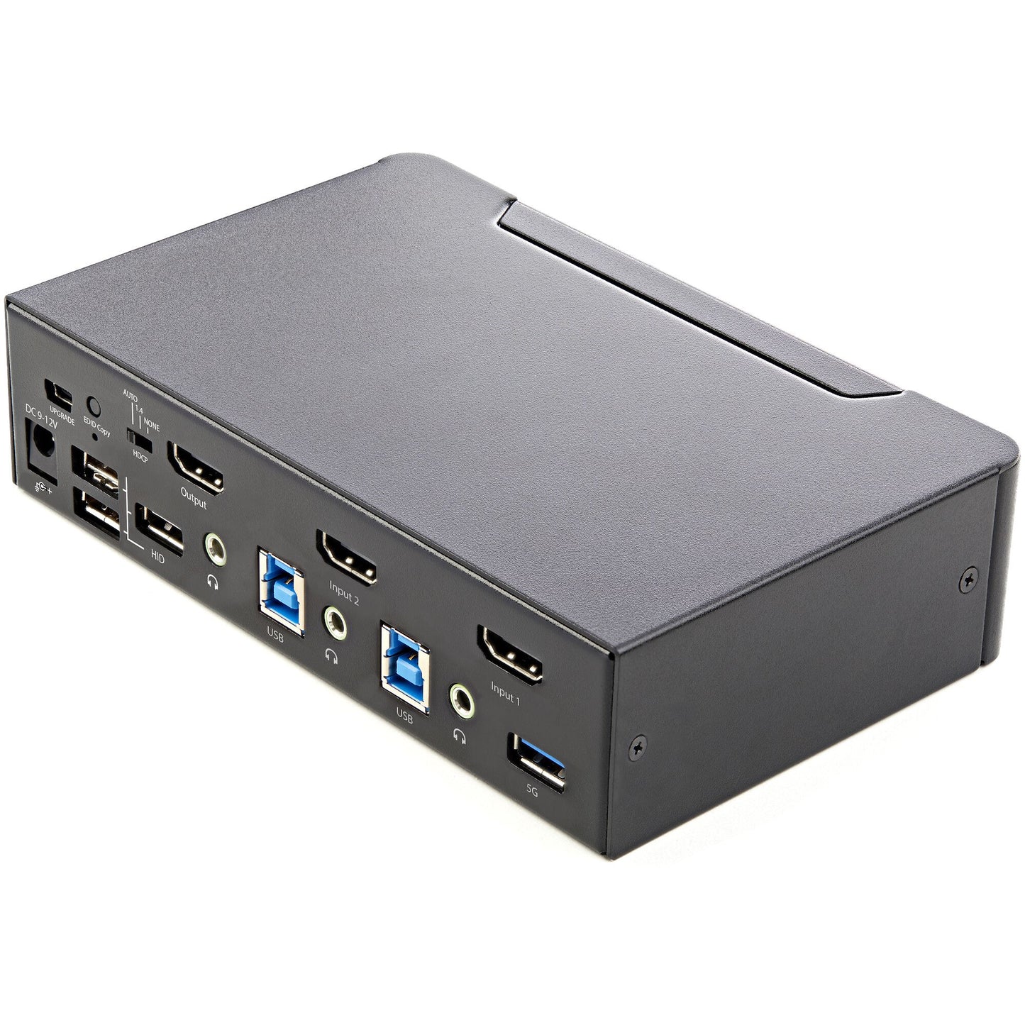 StarTech.com 2-ports HDMI KVM-switch - En skärm 4K 60 Hz Ultra HD HDR - Desktop HDMI 2.0 KVM-switch med 2 portar USB 3.0-hubb (5 Gbit/s) och 4x USB 2.0 HID, ljud - Snabbtangenter för omkoppling - TAA