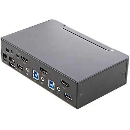 StarTech.com 2-ports HDMI KVM-switch - En skärm 4K 60 Hz Ultra HD HDR - Desktop HDMI 2.0 KVM-switch med 2 portar USB 3.0-hubb (5 Gbit/s) och 4x USB 2.0 HID, ljud - Snabbtangenter för omkoppling - TAA