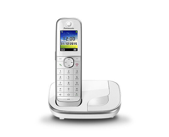 Panasonic KX-TGJ310 DECT-telefon Namn och uppringnings-ID Vit
