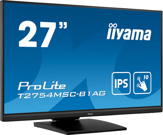 iiyama ProLite T2754MSC-B1AG platta pc-skärmar 68,6 cm (27") 1920 x 1080 pixlar Full HD LED Pekskärm Flera användare Svart