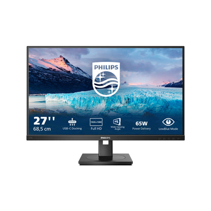 Philips S Line 273S1/00 platta pc-skärmar 68,6 cm (27") 1920 x 1080 pixlar Full HD LCD Svart