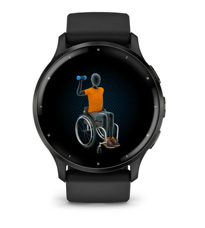 Garmin Venu 3 3,56 cm (1.4") AMOLED 45 mm Digital 454 x 454 pixlar Pekskärm Svart Wi-Fi GPS