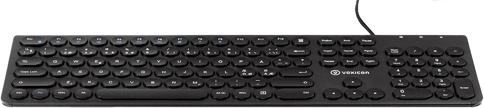Voxicon DK-282W-B tangentbord Kontor USB QWERTY Nordic Svart