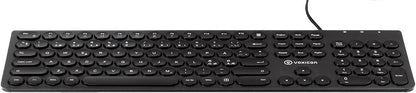 Voxicon DK-282W-B tangentbord Kontor USB QWERTY Nordic Svart