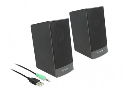 DeLOCK 27001 högtalare Svart Kabel 3 W