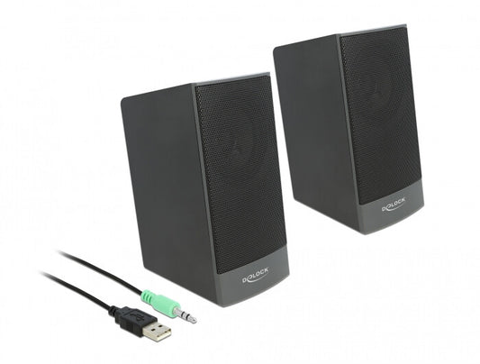 DeLOCK 27001 högtalare Svart Kabel 3 W