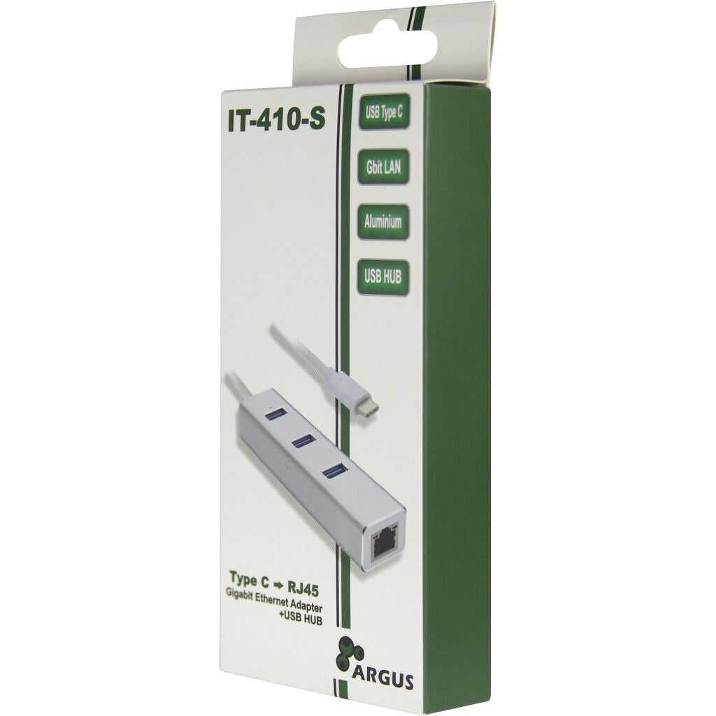 Inter-Tech Argus IT-410-S USB 3.2 Gen 1 (3.1 Gen 1) Type-C Grå