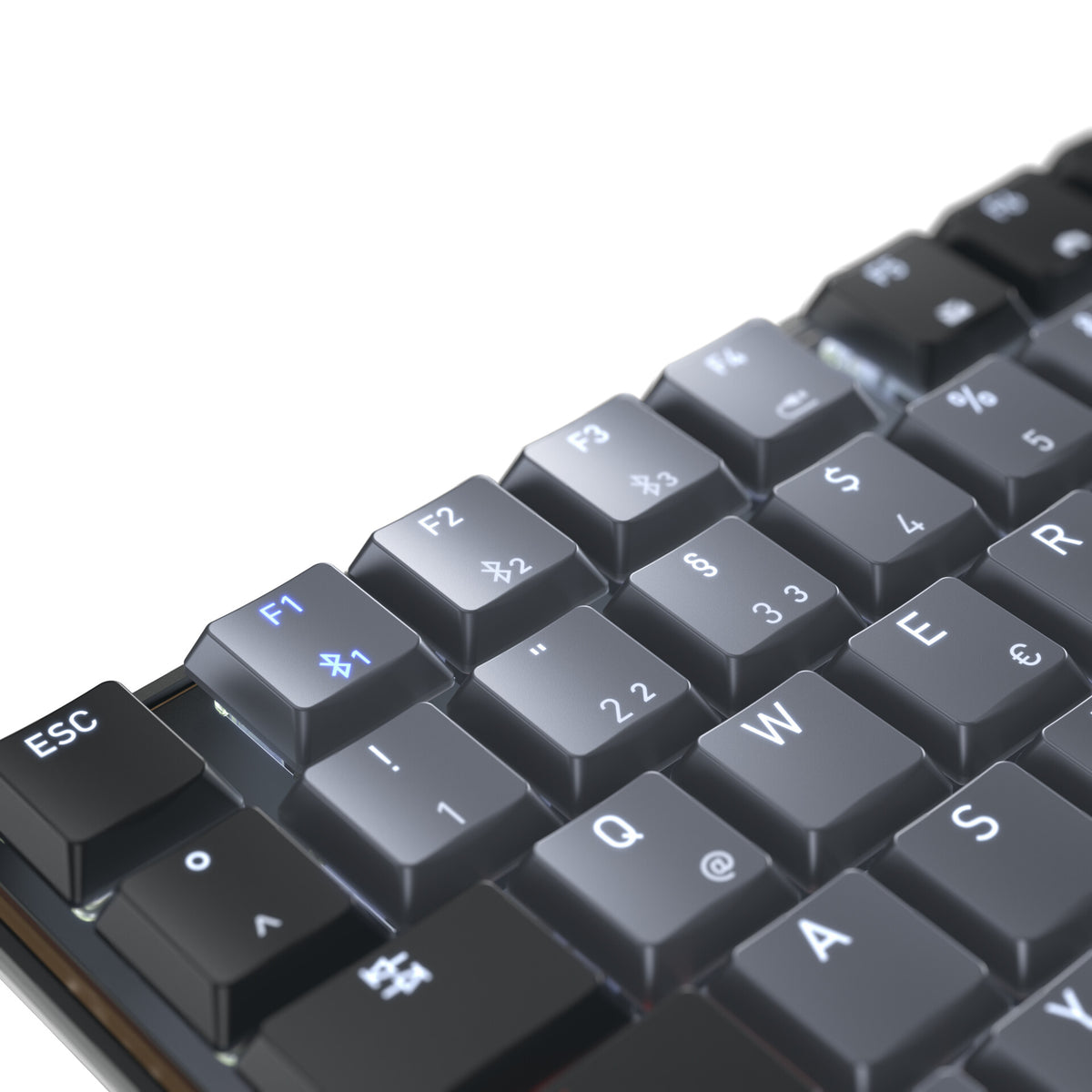 CHERRY KW 550 MX LP tangentbord Hem / Kontor USB + Bluetooth QWERTZ tyska Svart