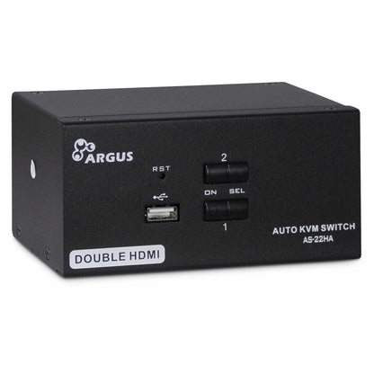 Inter-Tech AS-22HA HDMI KVM-switchar Svart
