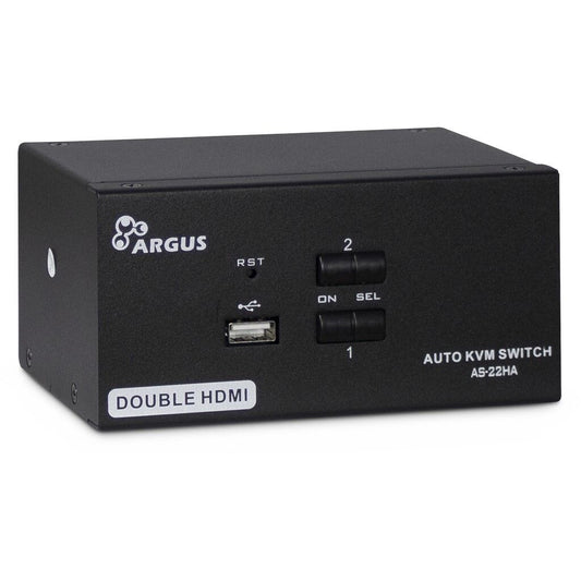 Inter-Tech AS-22HA HDMI KVM-switchar Svart