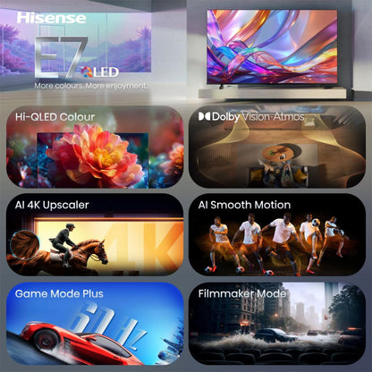 Hisense 55E7S 139,7 cm (55") 4K Ultra HD Smart-TV Wi-Fi Svart 330 cd/m²