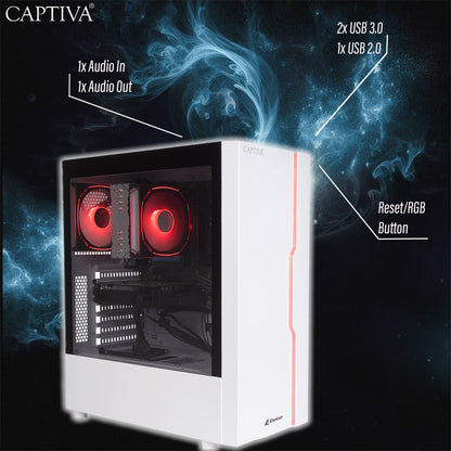 CAPTIVA Advanced Gaming R78-261 AMD Ryzen™ 7 5700X 16 GB DDR4-SDRAM 1 TB SSD NVIDIA GeForce RTX 4060 Windows 11 Home Skrivbord PC Vit