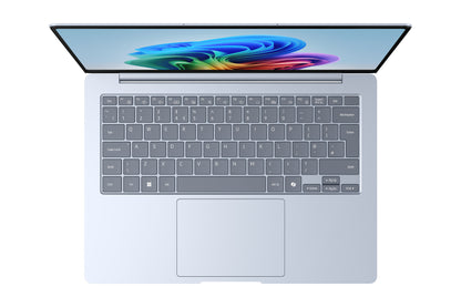 Samsung Galaxy Book4 Edge NP940XMAA-EXP Qualcomm Snapdragon X1E-80-100 Bärbar dator 35,6 cm (14") Pekskärm WQXGA+ 16 GB LPDDR5x-SDRAM 512 GB eUFS Wi-Fi 7 (802.11be) Windows 11 Home Blå
