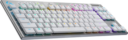 Logitech G 920-009663 tangentbord Spela Trådlös RF + Bluetooth QWERTY Nordic Vit