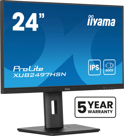 iiyama ProLite XUB2497HSN-B2 platta pc-skärmar 60,5 cm (23.8") 1920 x 1080 pixlar Full HD LED Svart