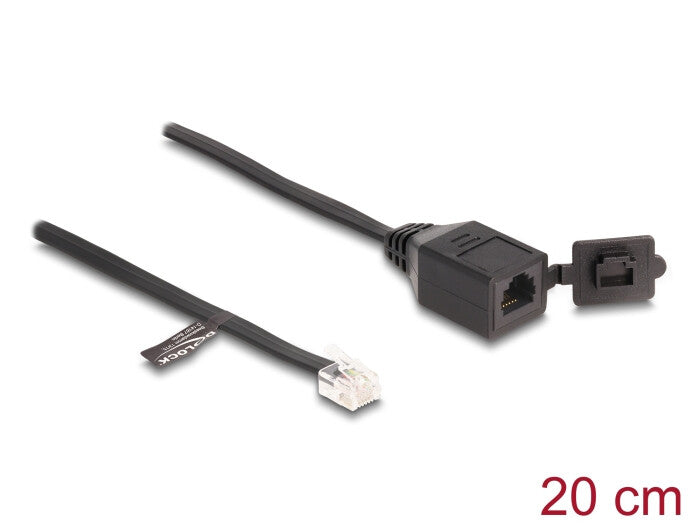 DeLOCK 88009 telefonkablar 0,2 m Svart